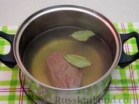 Мясной салат с солёными огурцами и сухариками