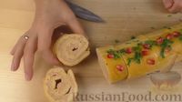 Закусочный рулет с курицей и сыром