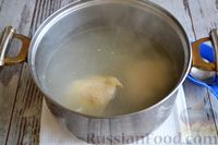 Суп из тыквы с пшеном, шампиньонами и консервированным горошком